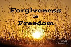 Uplifting graphic showing forgiveness relieves stress