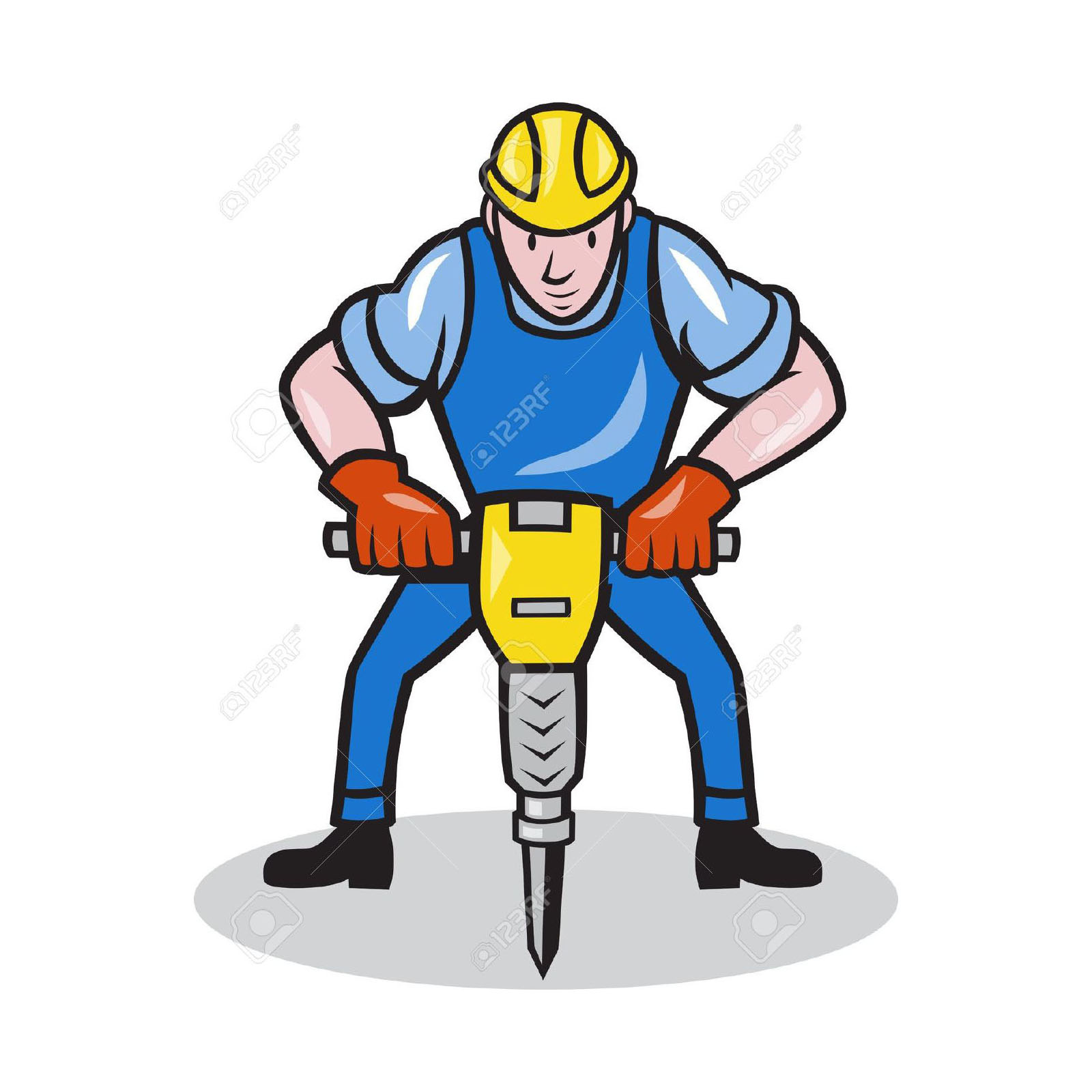 The image displays a jackhammer to show using a jackhammer and visioning a seagull soaring at the same time is impossible.